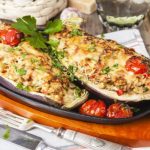 Aubergines farcies à la mozzarella et tomates