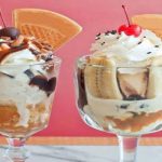 Banana split au chocolat noir en verrine