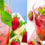 Cocktail Mojito à la fraise et au rhum à la menthe