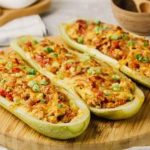 Courgette farcie à la semoule, jambon et yaourt LIGHT