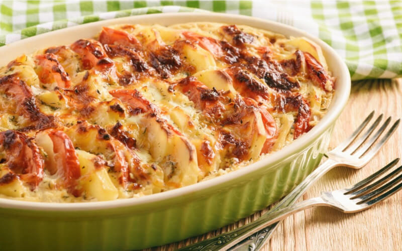 Gratin de pommes de terre à la mozzarella