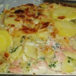 Gratin de pommes de terre et saumon à la crème