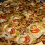 Tarte aux noix de saint Jacques et petits légumes