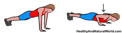 exercices simples pour se débarrasser des bras flasques: Pompes