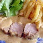 Filet mignon à la crème et à la moutarde