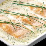 Filets de saumon à la crème ciboulette