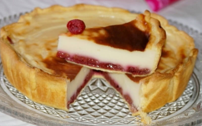 Flan pâtissier au Citron et aux Framboises