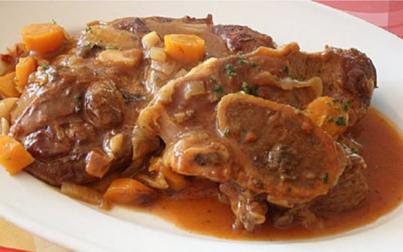 Osso bucco de veau plat traditionnel milanais