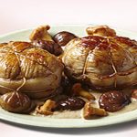 Paupiettes de veau sauce aux girolles et châtaignes