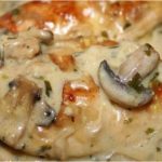 Poulet aux champignons de Paris à la moutarde