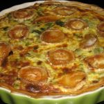 Quiche aux poireaux, chèvre et courgettes