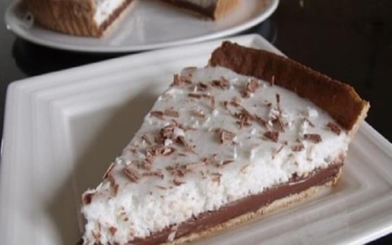 Tarte au chocolat et mousse à la noix de coco