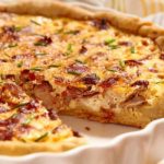 Tarte aux courgettes, lardons et fromage de chèvre