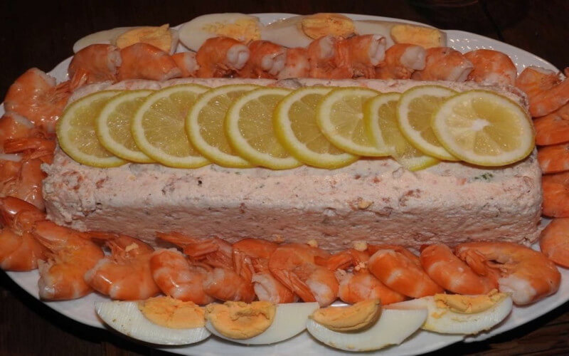 Terrine de Crevettes Saumon et saint jacques