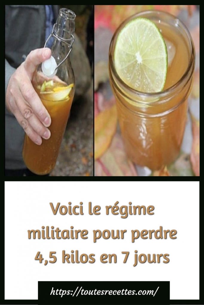 régime militaire pour perdre 4,5 kilos en 7 jours