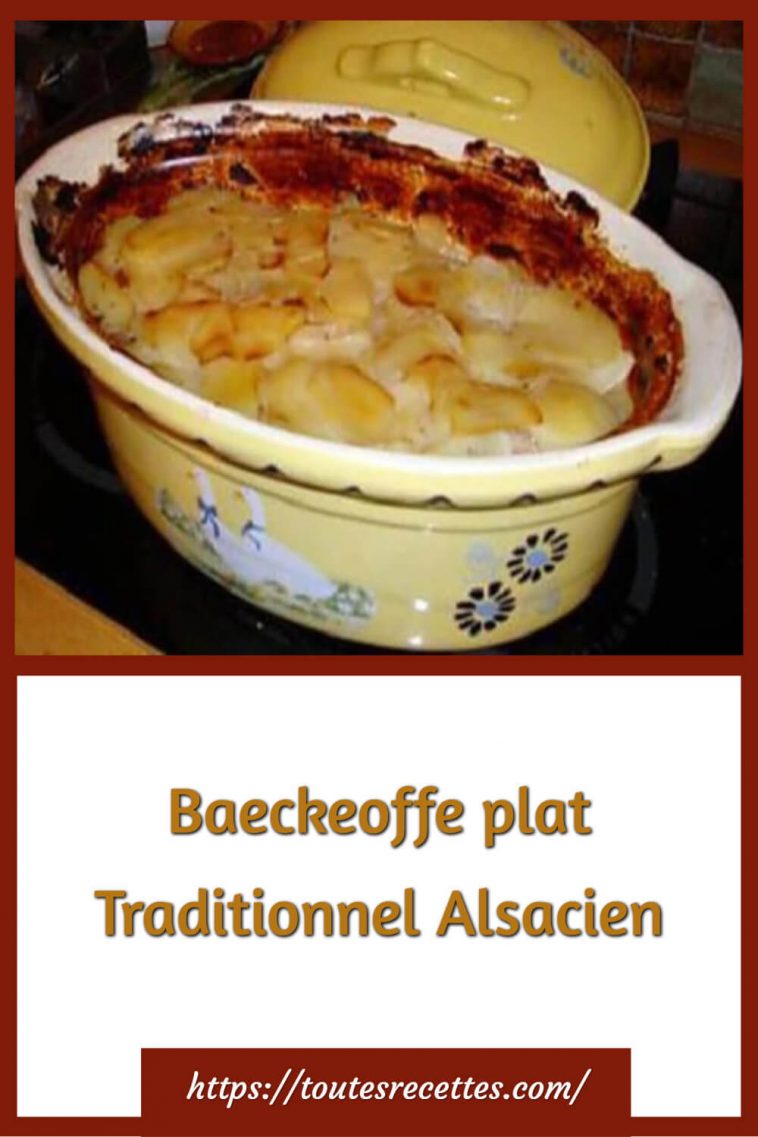 Baeckeoffe plat Traditionnel Alsacien Toutes Recettes