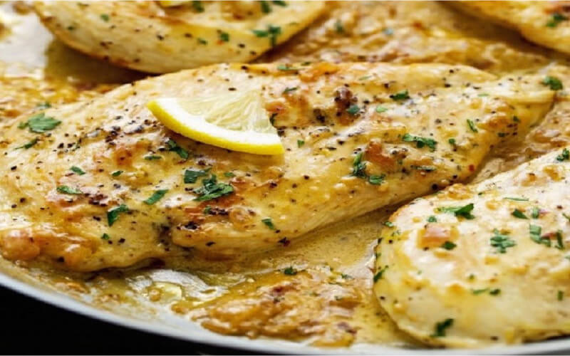 Casserole de poulet crémeux ail et citron