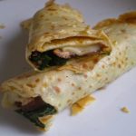 Crêpes farcies aux champignons, épinards et fromage suisse