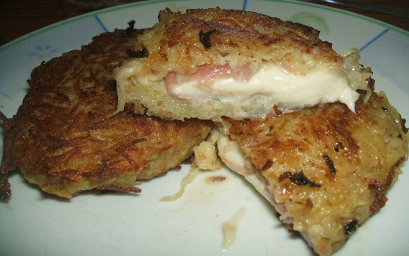 Galette de pomme de terre fourrée