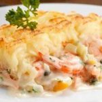 Hachis Parmentier au Saumon et Crevettes