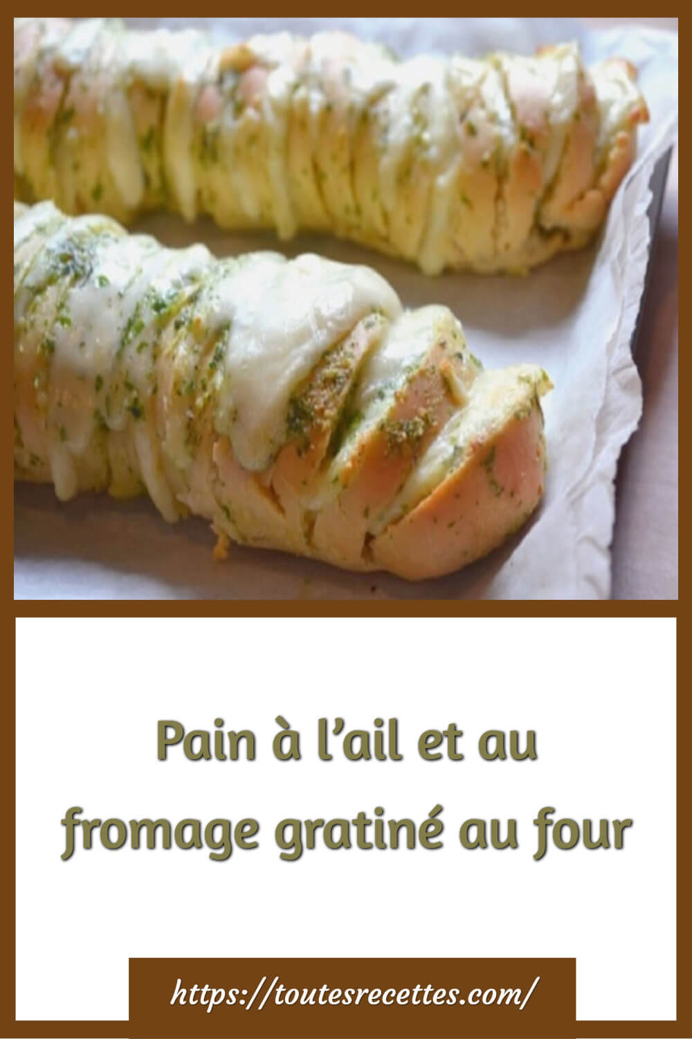 Pain à l’ail et au fromage gratiné au four Toutes Recettes