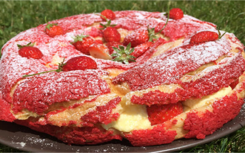 Paris-Brest aux fraises dessert original