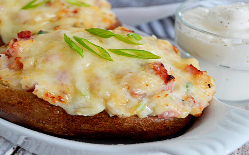 Pommes de Terre Farcies au Jambon et Fromage