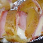 Pommes de terre au four à la mozzarella et jambon