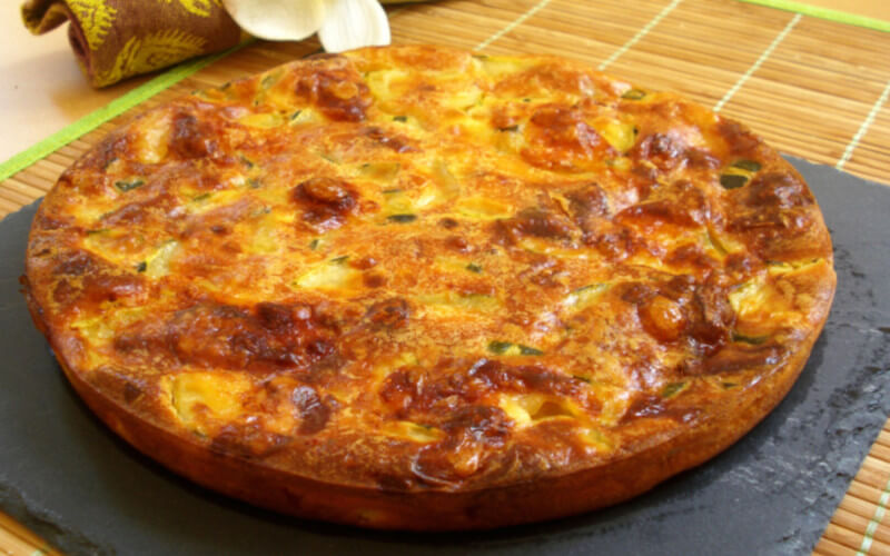 Quiche sans pâte aux courgettes et chèvre