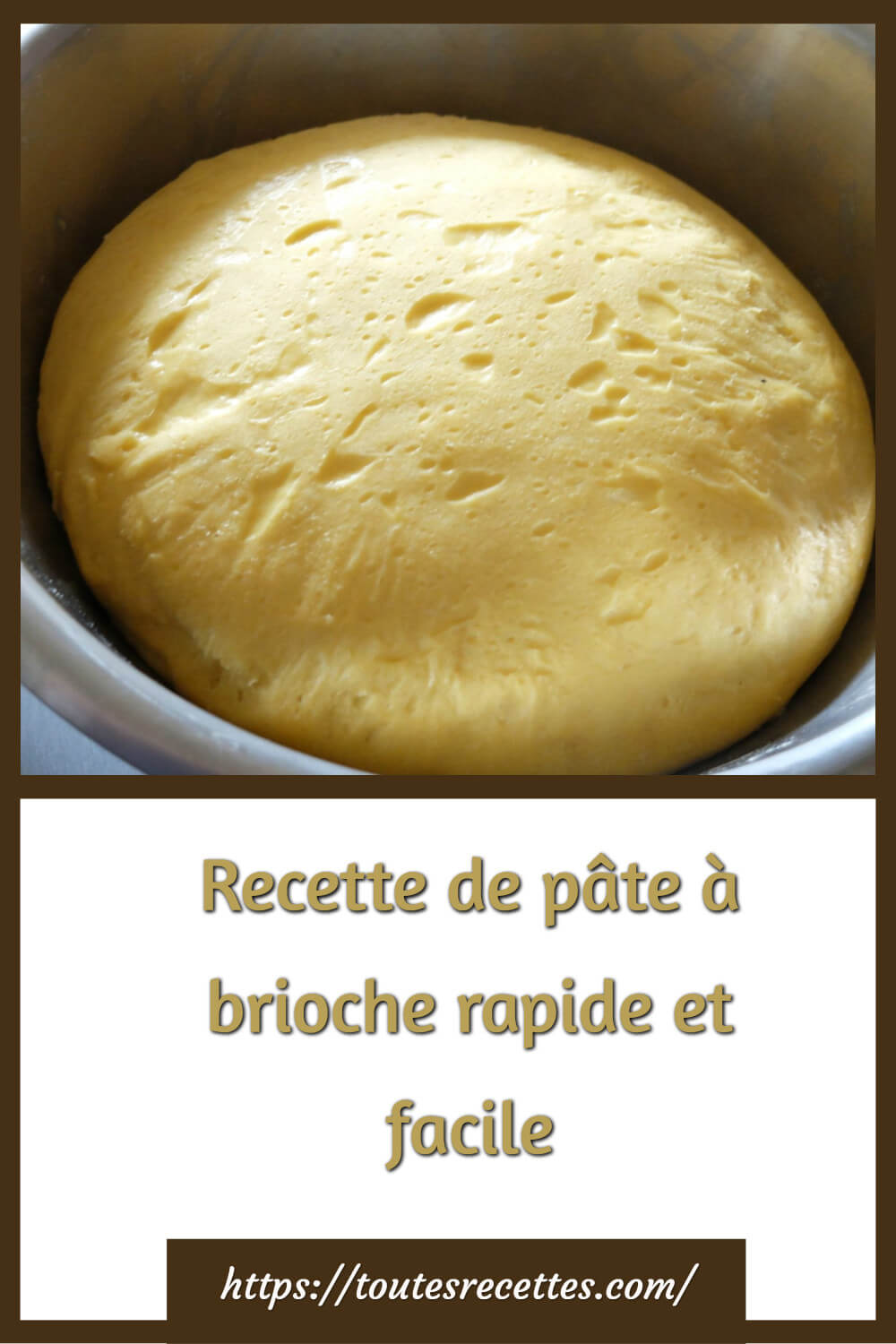 Recette de pâte à brioche rapide et facile Toutes Recettes
