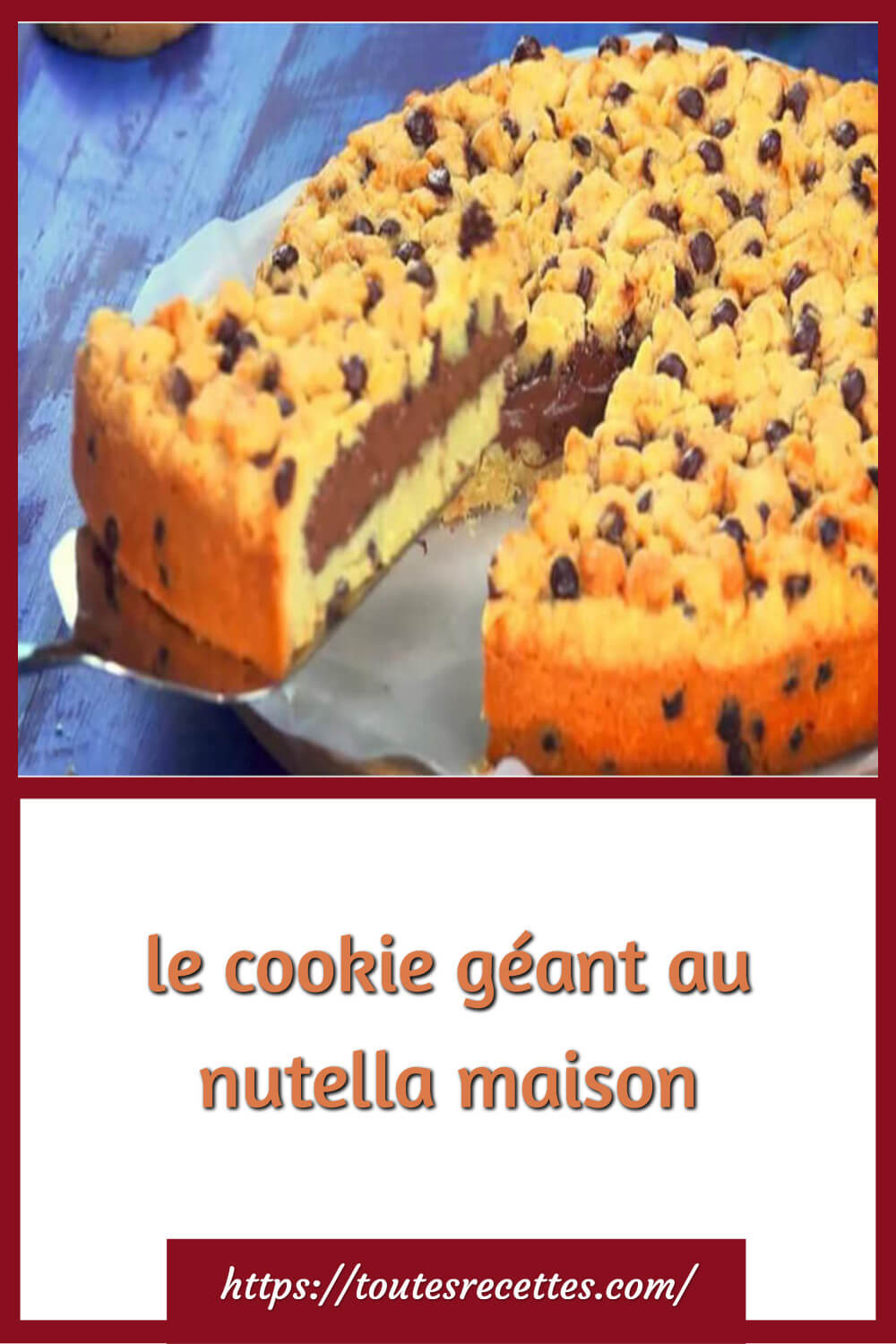 le cookie géant au nutella maison Toutes Recettes
