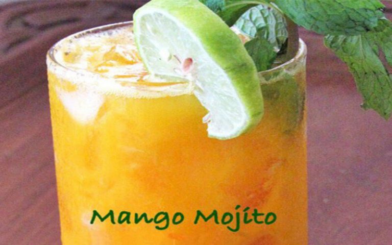 Cocktail Mojito à la mangue (avec ou sans alcool)
