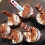 Mousse de mascarpone au kinder maxi en verrines