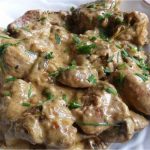 Sauté de porc aux champignons de paris