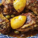 Tajine de poulet aux olives et citron confit