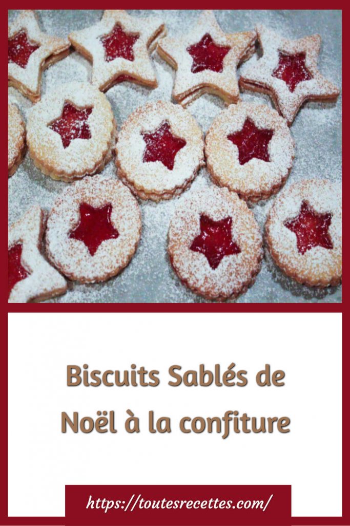Comment préparer les Biscuits Sablés de Noël à la confiture
