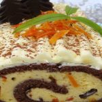 Bûche aux deux chocolats et aux zestes d’oranges confits