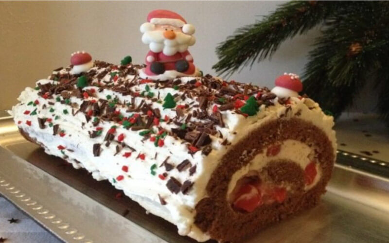 Bûche de noël façon forêt noire