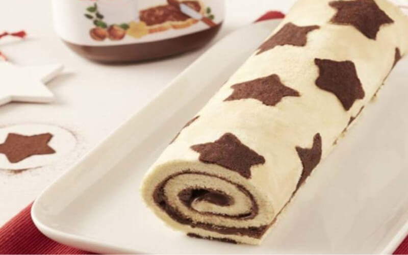 Bûche de noël au Nutella recette Facile à réaliser