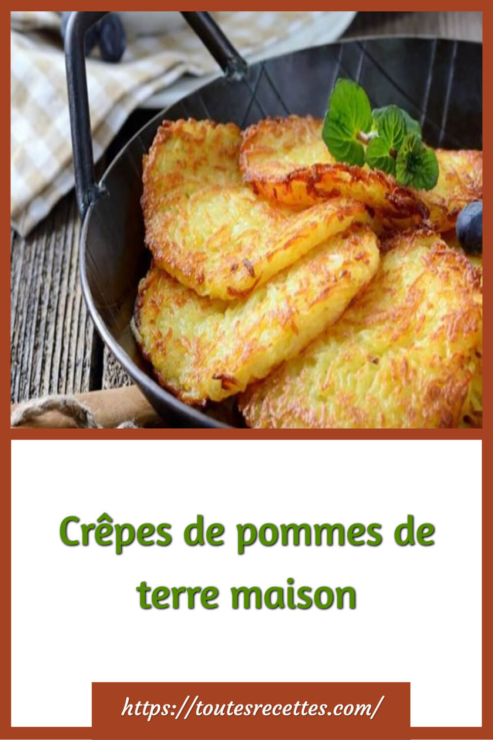 Crêpes de pommes de terre maison – Toutes Recettes