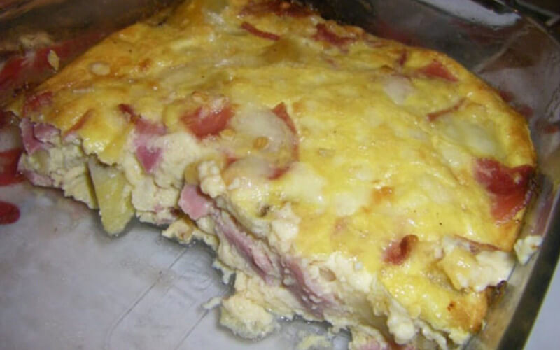 Frittata aux pommes de terre et au jambon