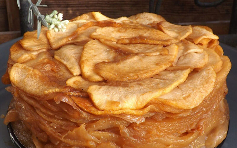 Gâteau aux pommes, sans farine, sans oeufs, sans gras