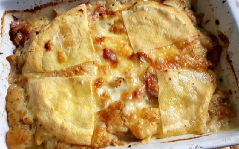 Gratin de chou fleur façon tartiflette