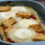 Gratin de pain perdu salé au fromage