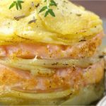 Millefeuille de pomme de terre au saumon