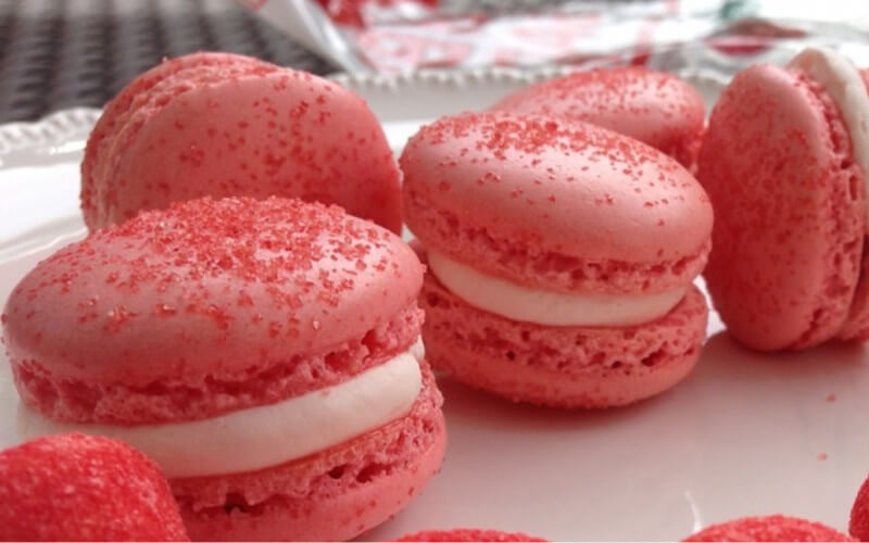 Macarons super fondants à la fraise Tagada