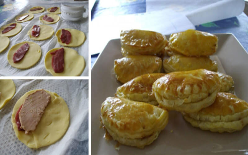 Mini-Chaussons au Foie Gras et Magret de canard