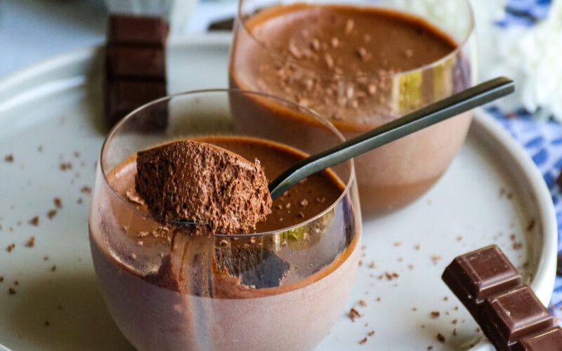 Mousse au chocolat sans sucre