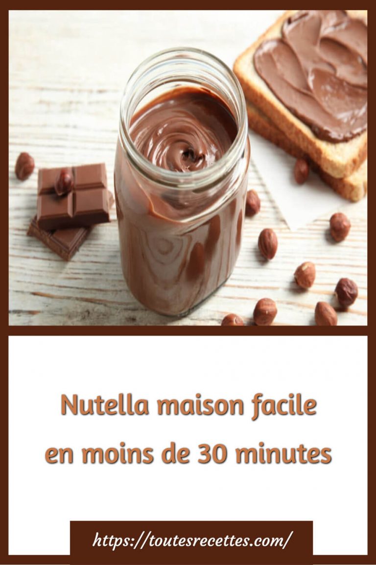 Nutella maison facile en moins de 30 minutes Toutes Recettes