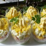 Œufs mimosa en verrines entrée rapide